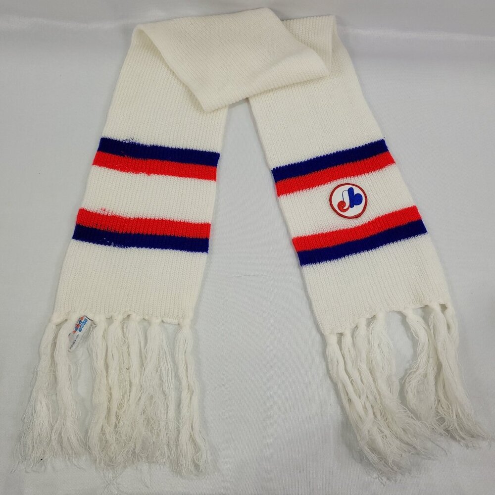 Montreal Expos Vintage Scarf MLB Baseball Canadian Patch Logo
